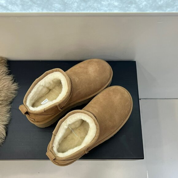 UGG Womens classic ultra mini platform boots Chestnut - Picture 5 of 8